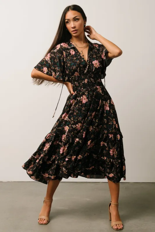 Spell Boho Midi Dress | Midnight Garden sold by Baltic Born