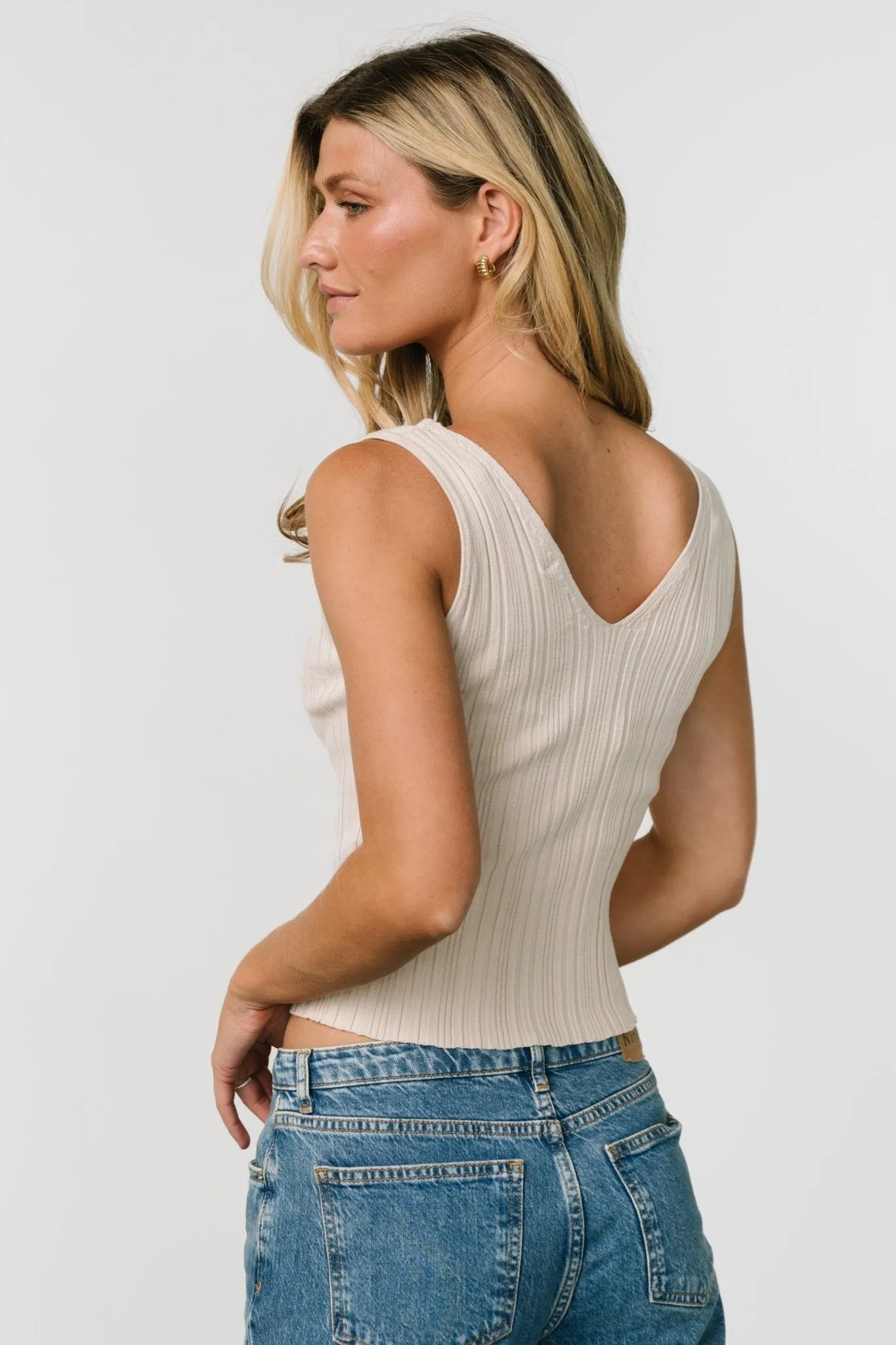 York V Neck Tank | Oatmeal sold by Baltic Born product image thumbnail 3