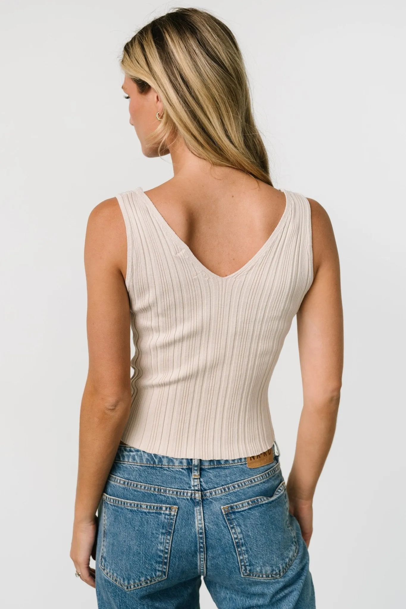 York V Neck Tank | Oatmeal sold by Baltic Born product image thumbnail 5