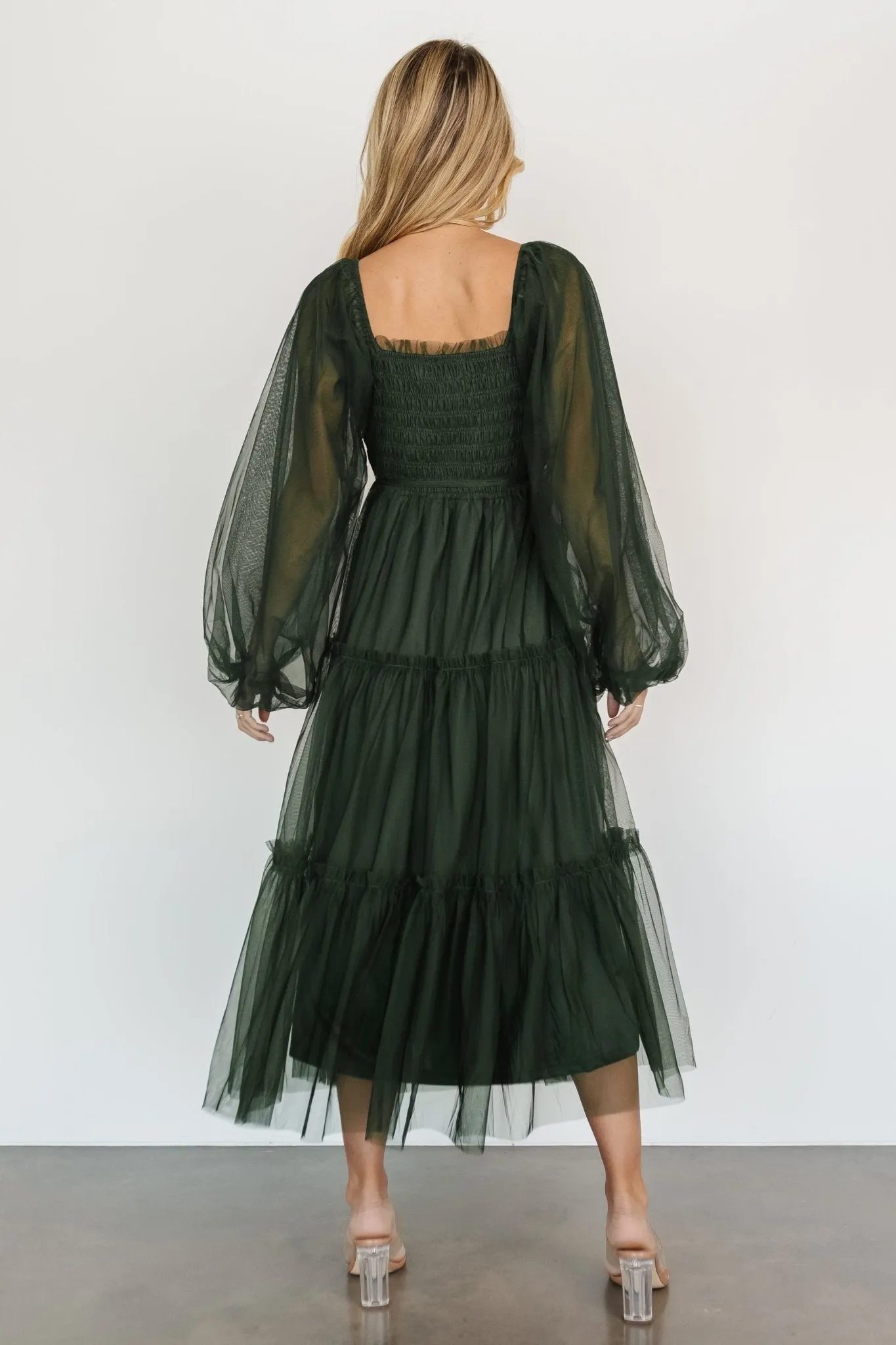 Katrina Tulle Maxi Dress | Dark Green sold by Baltic Born product image thumbnail 4