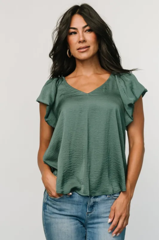 August Top | Winter Green sold by Baltic Born