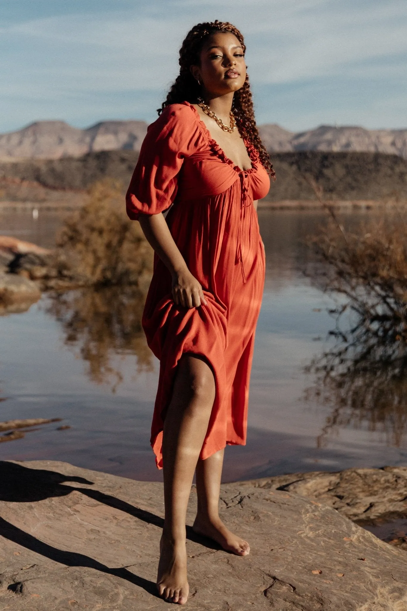 Vicki Midi Dress | Rust sold by Baltic Born product image thumbnail 4