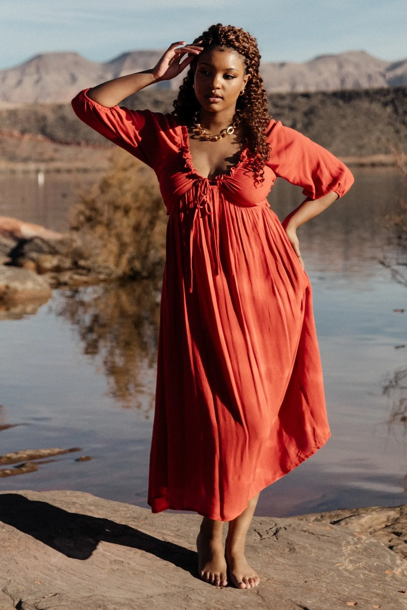 Vicki Midi Dress | Rust sold by Baltic Born product image thumbnail 2