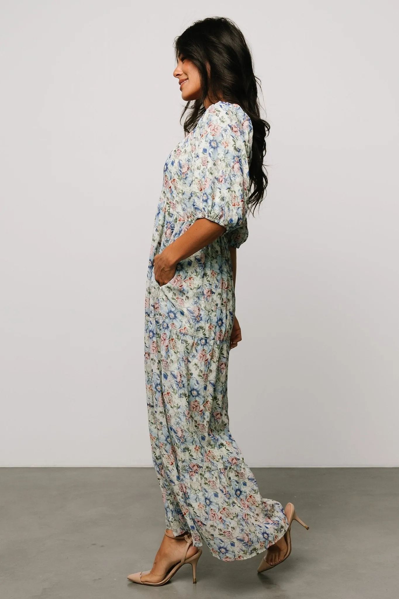 Ginny Maxi Dress | Light Green Floral sold by Baltic Born product image thumbnail 3