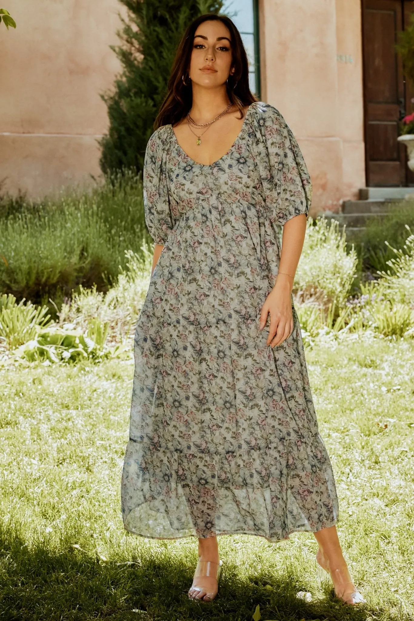 Ginny Maxi Dress | Light Green Floral sold by Baltic Born product image thumbnail 4