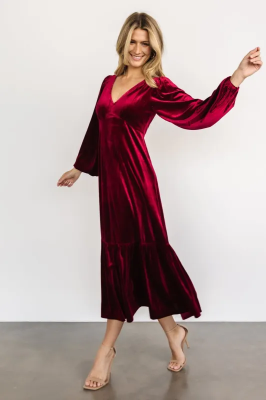 Erika Velvet Maxi Dress | Merlot sold by Baltic Born