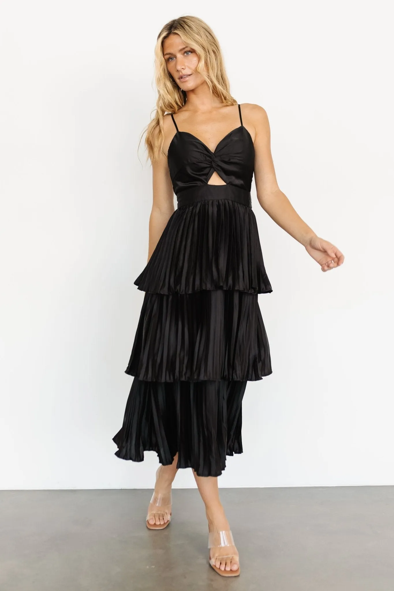 Amour Tiered Dress | Black sold by Baltic Born