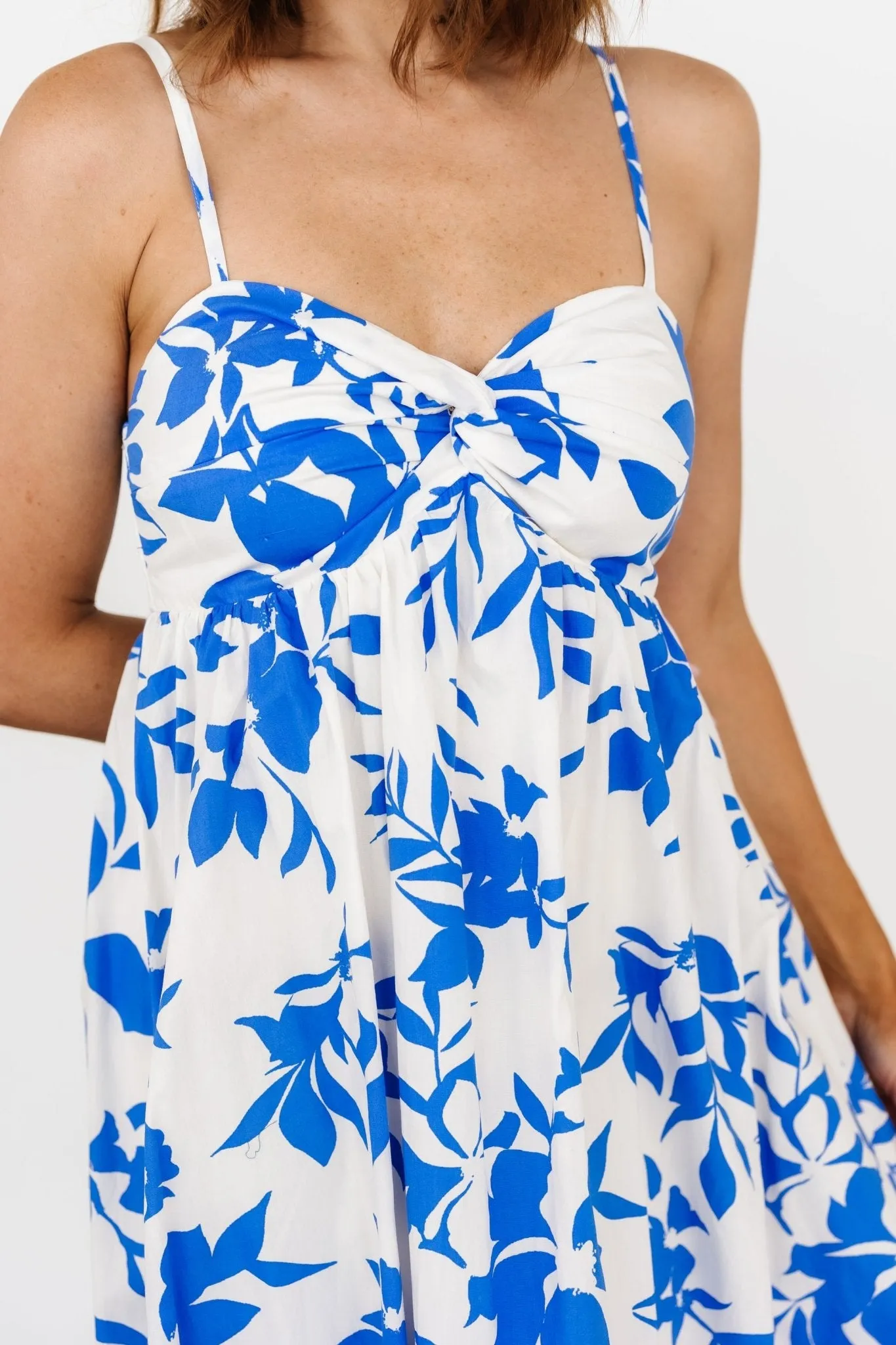 Megara Midi Dress | Off White + Blue sold by Baltic Born product image thumbnail 2