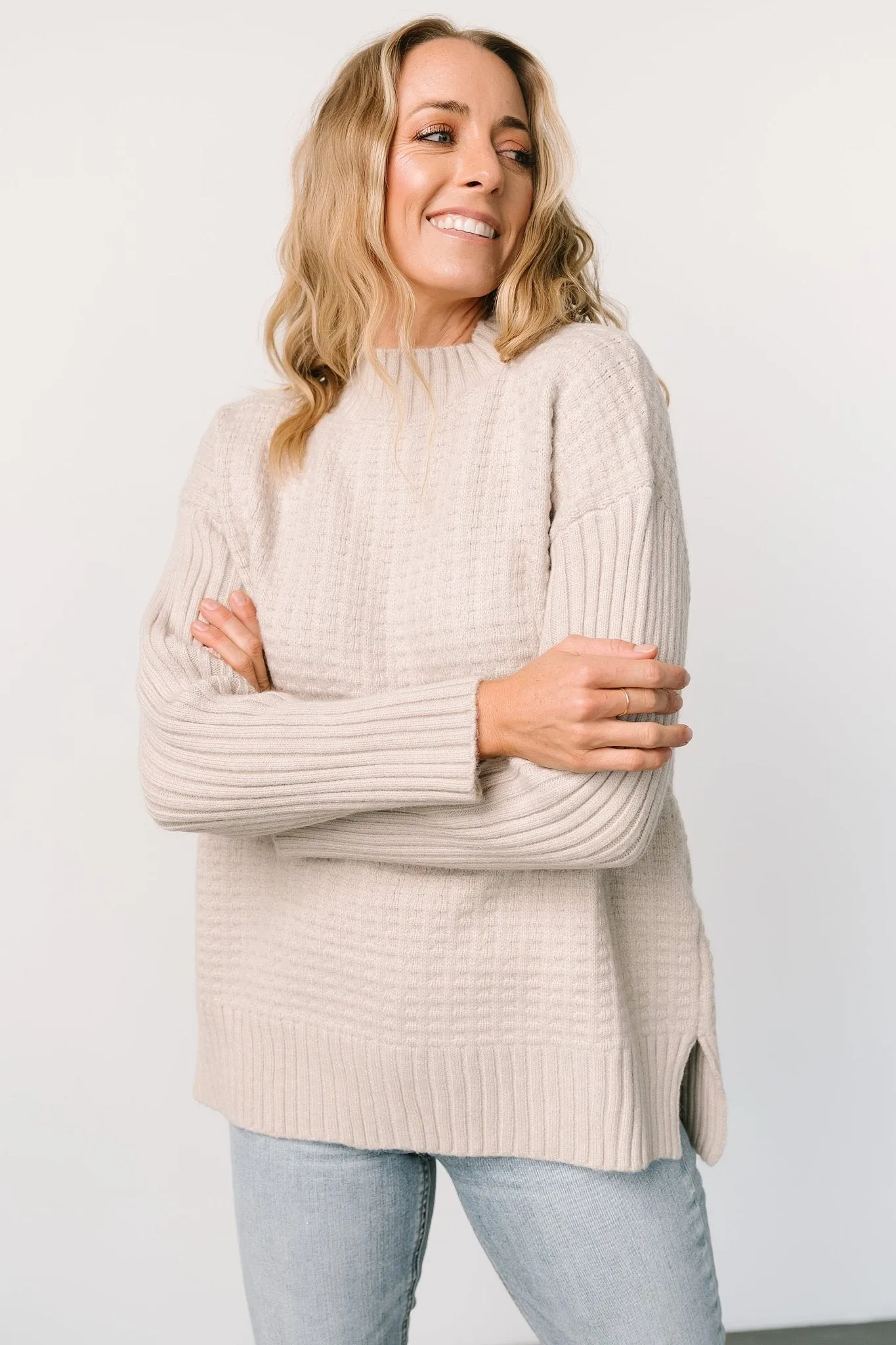 Arlington Oversized Sweater | Oatmeal sold by Baltic Born product image thumbnail 5
