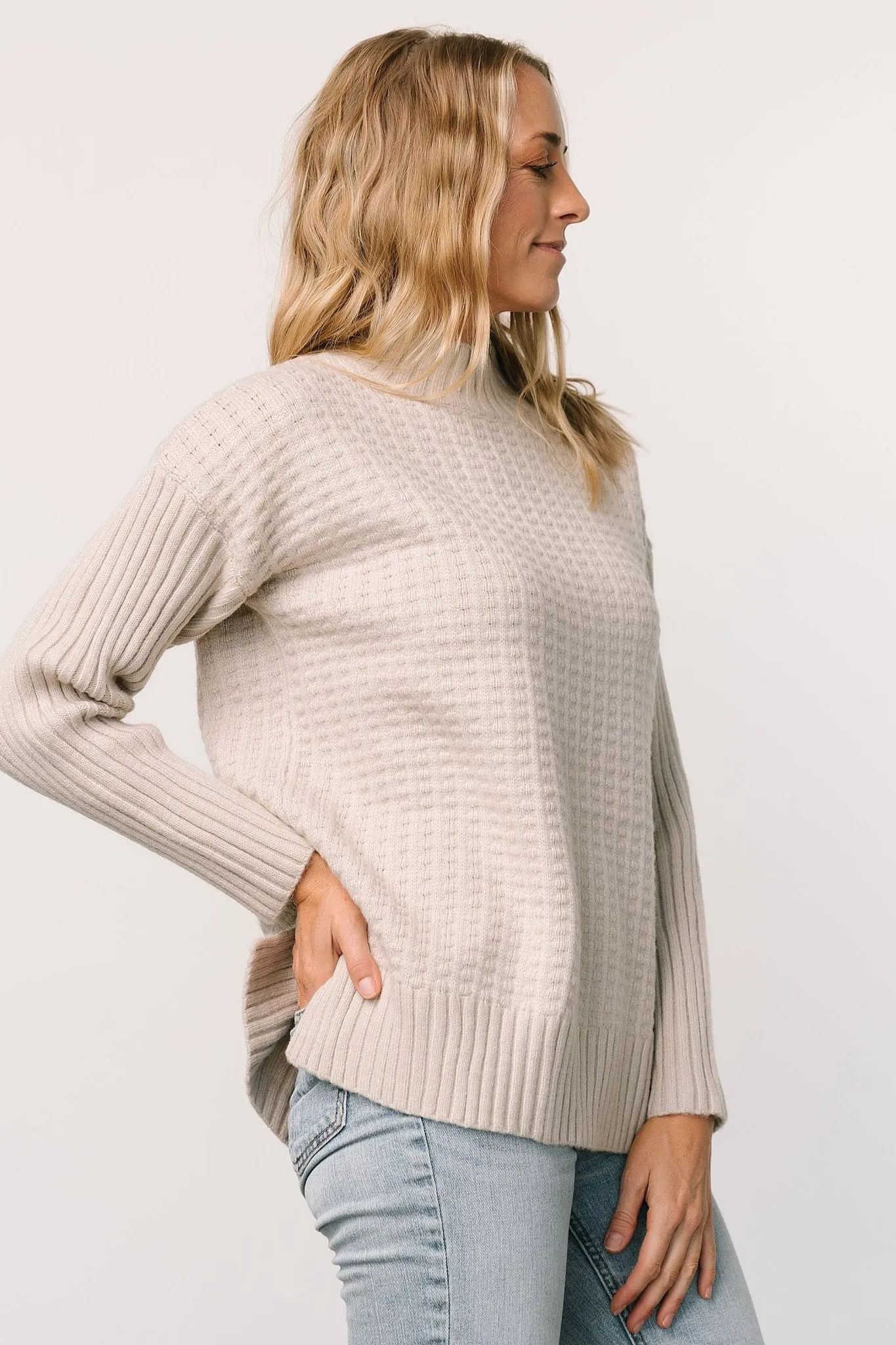 Arlington Oversized Sweater | Oatmeal sold by Baltic Born product image thumbnail 2