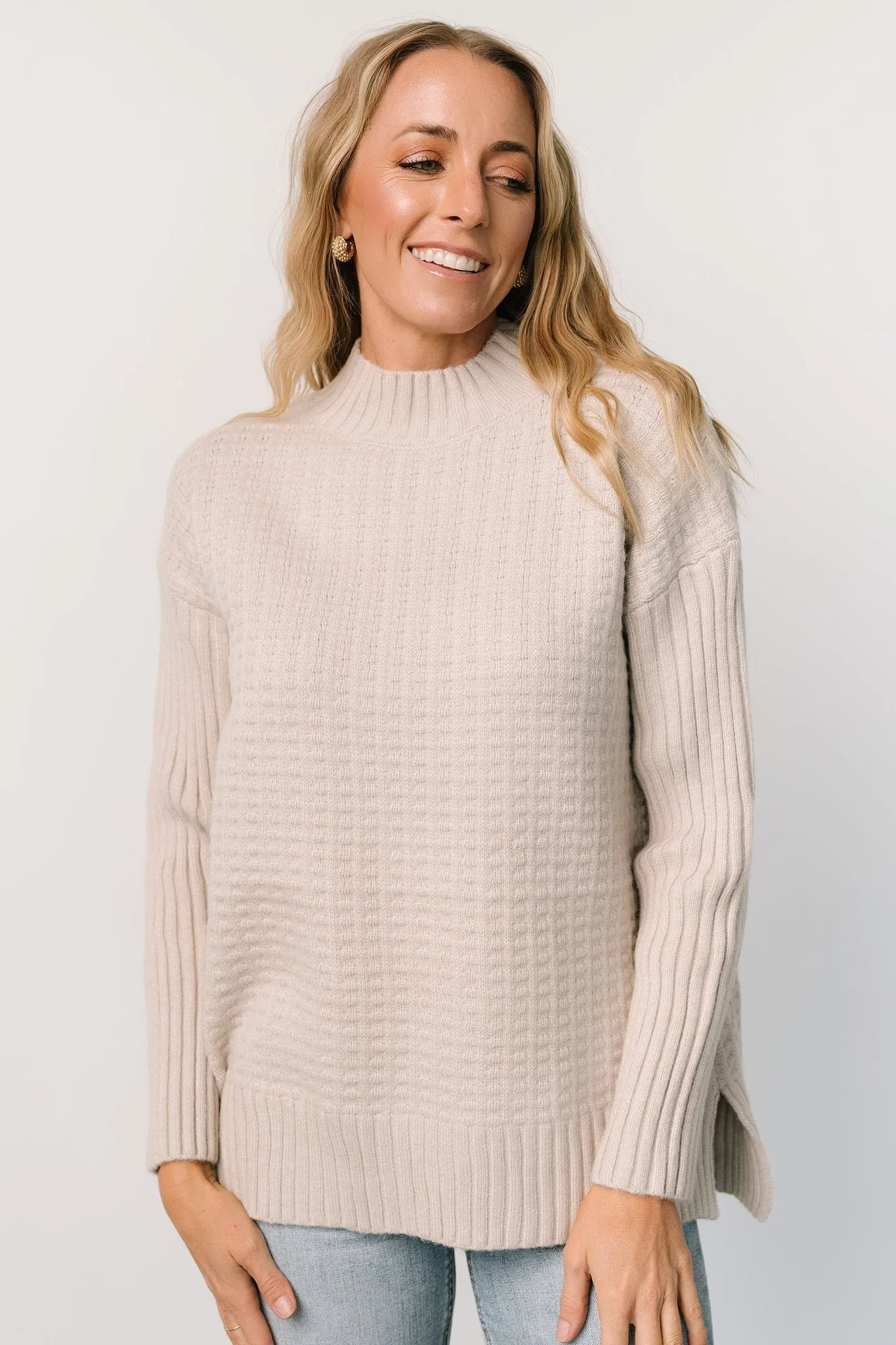 Arlington Oversized Sweater | Oatmeal sold by Baltic Born product image thumbnail 3