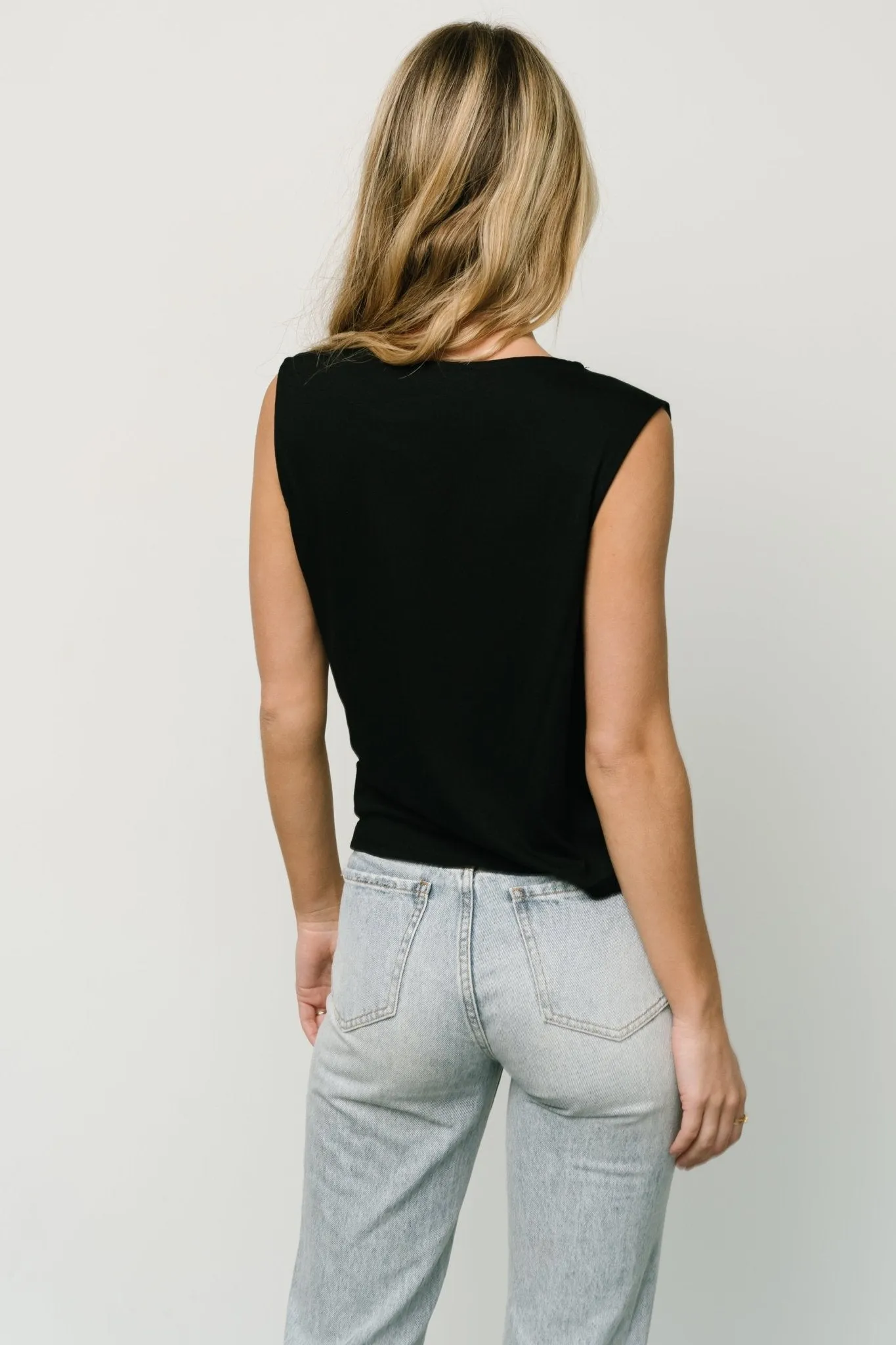 Jia Ruched Tank Top | Black sold by Baltic Born product image thumbnail 5