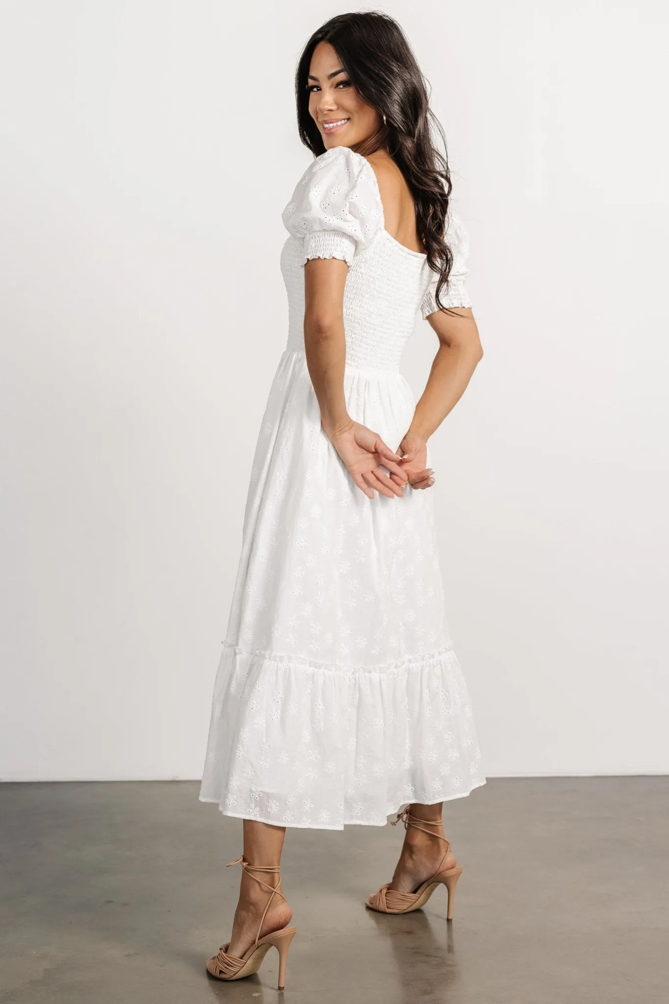 Piper Eyelet Midi Dress | Off White sold by Baltic Born product image thumbnail 5