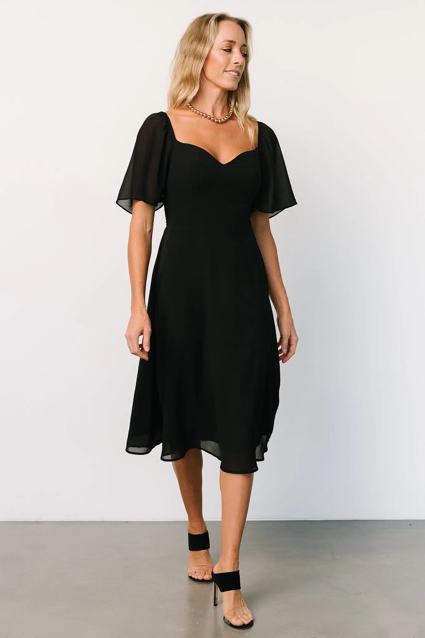 Colette Sweetheart Midi Dress | Black sold by Baltic Born product image thumbnail 5