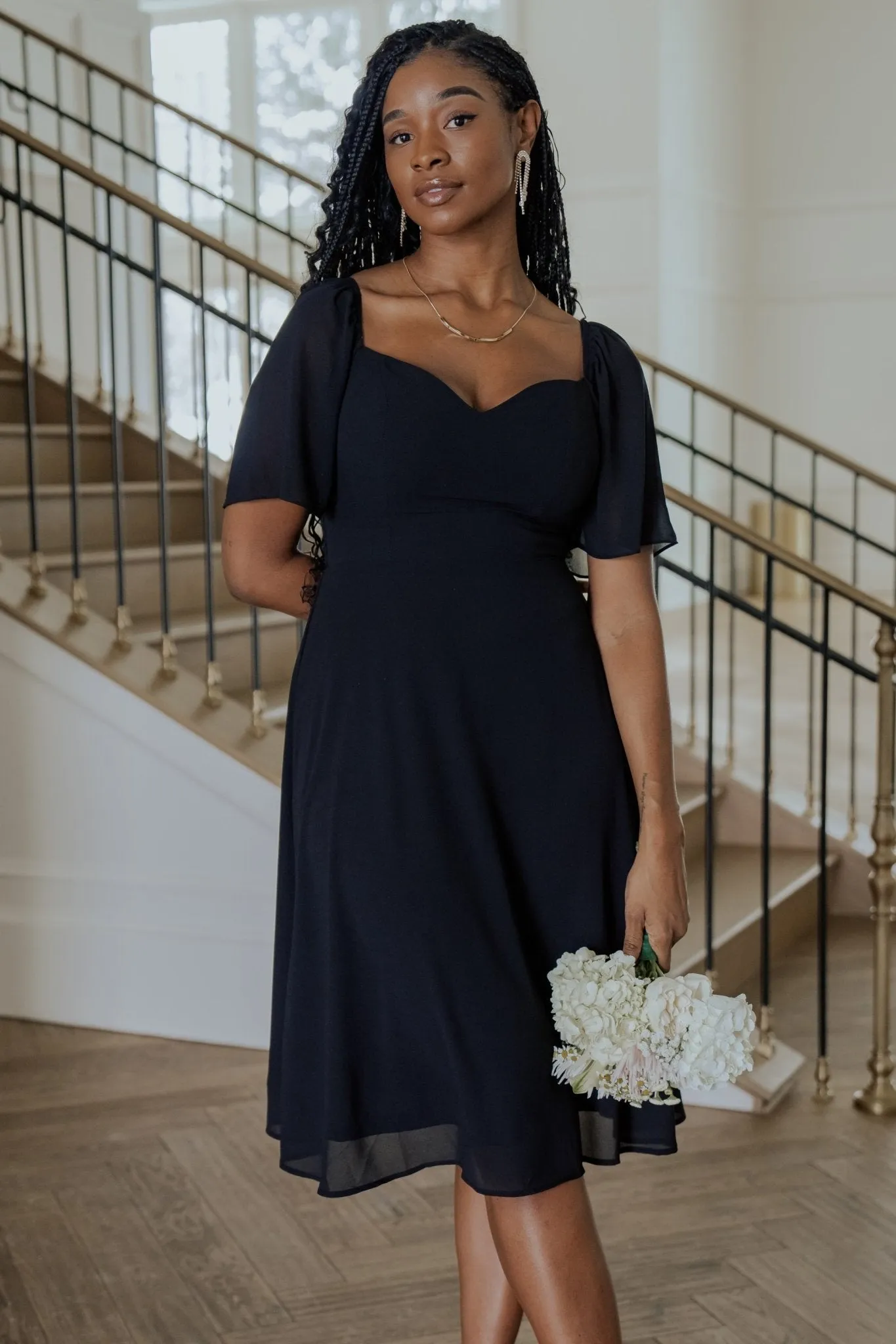 Colette Sweetheart Midi Dress | Black sold by Baltic Born product image thumbnail 3