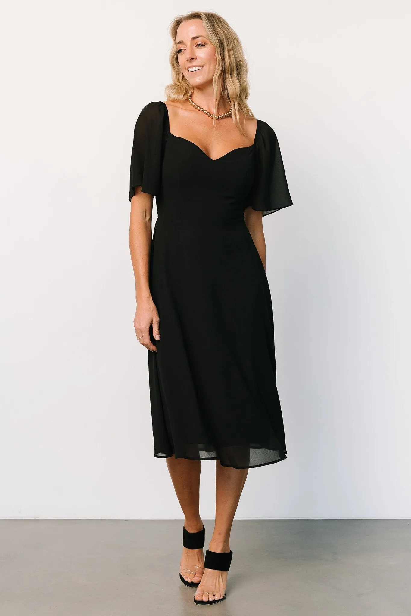 Colette Sweetheart Midi Dress | Black sold by Baltic Born product image thumbnail 2