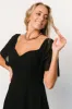 Colette Sweetheart Midi Dress | Black sold by Baltic Born