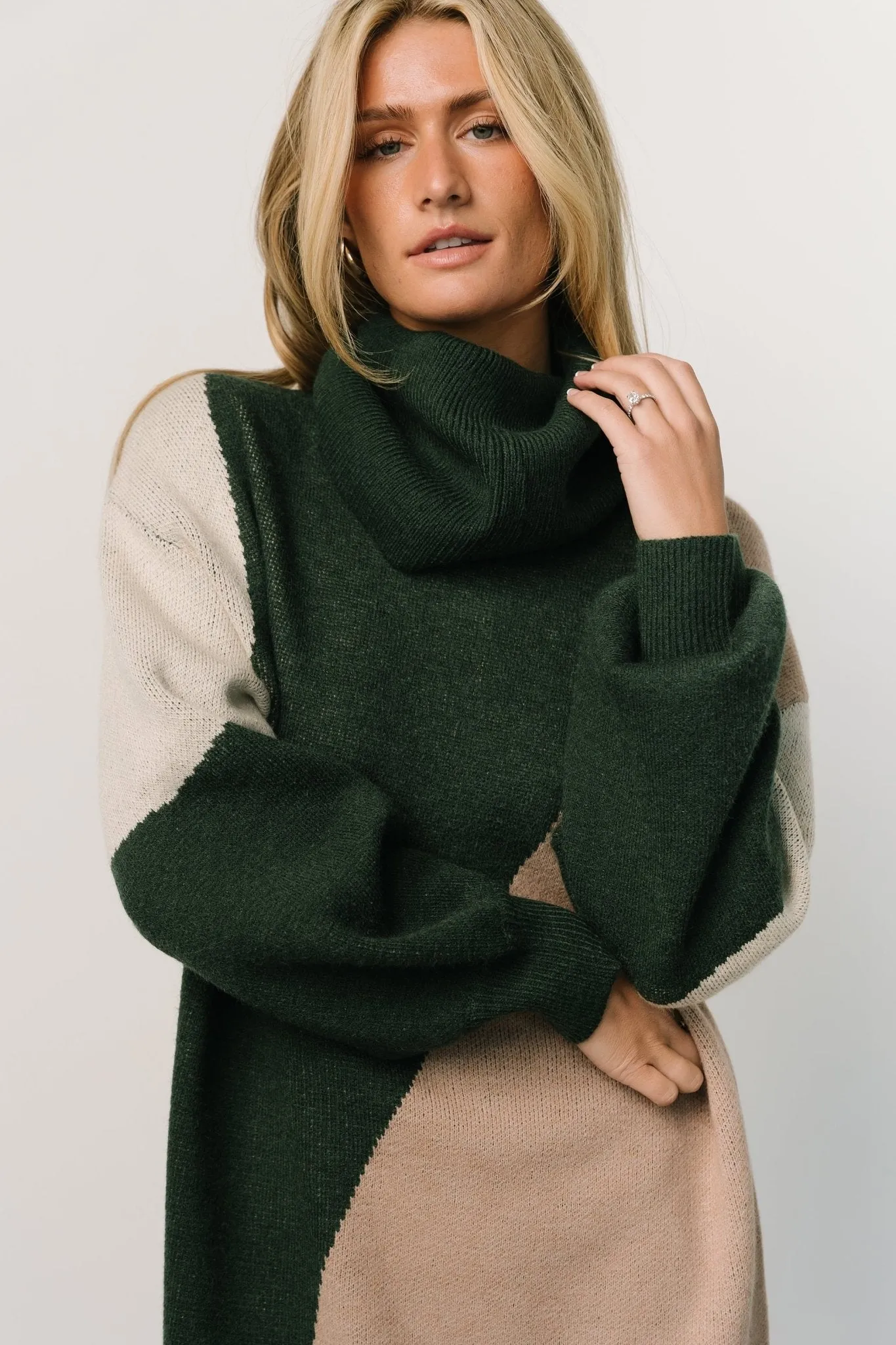Diego Sweater Dress | Hunter Green Multi sold by Baltic Born product image thumbnail 5