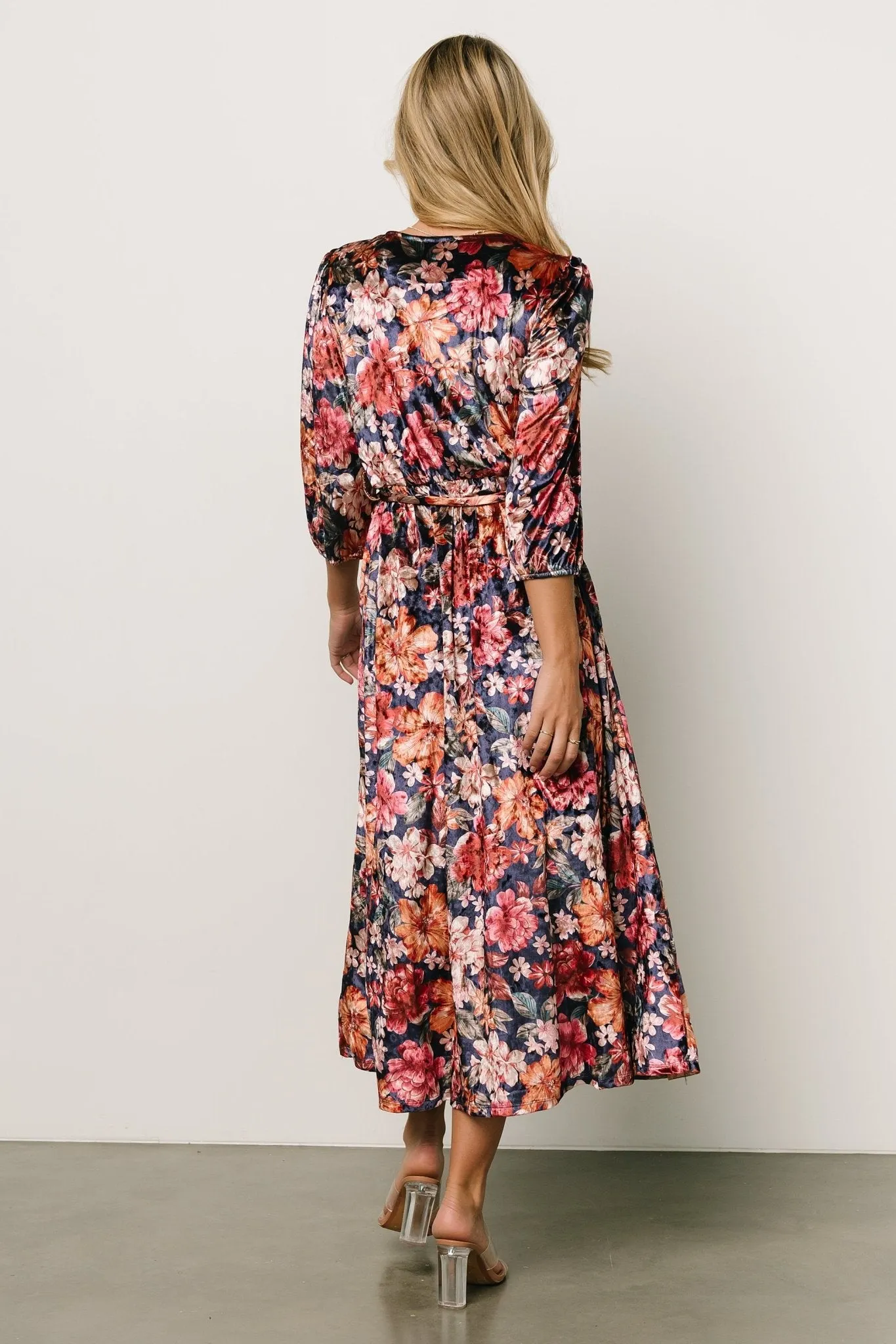 Fenne Velvet Dress | Navy Floral sold by Baltic Born product image thumbnail 4