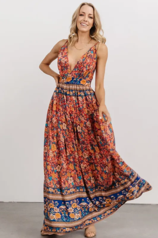 Udora Maxi Dress | Red Multi Floral sold by Baltic Born