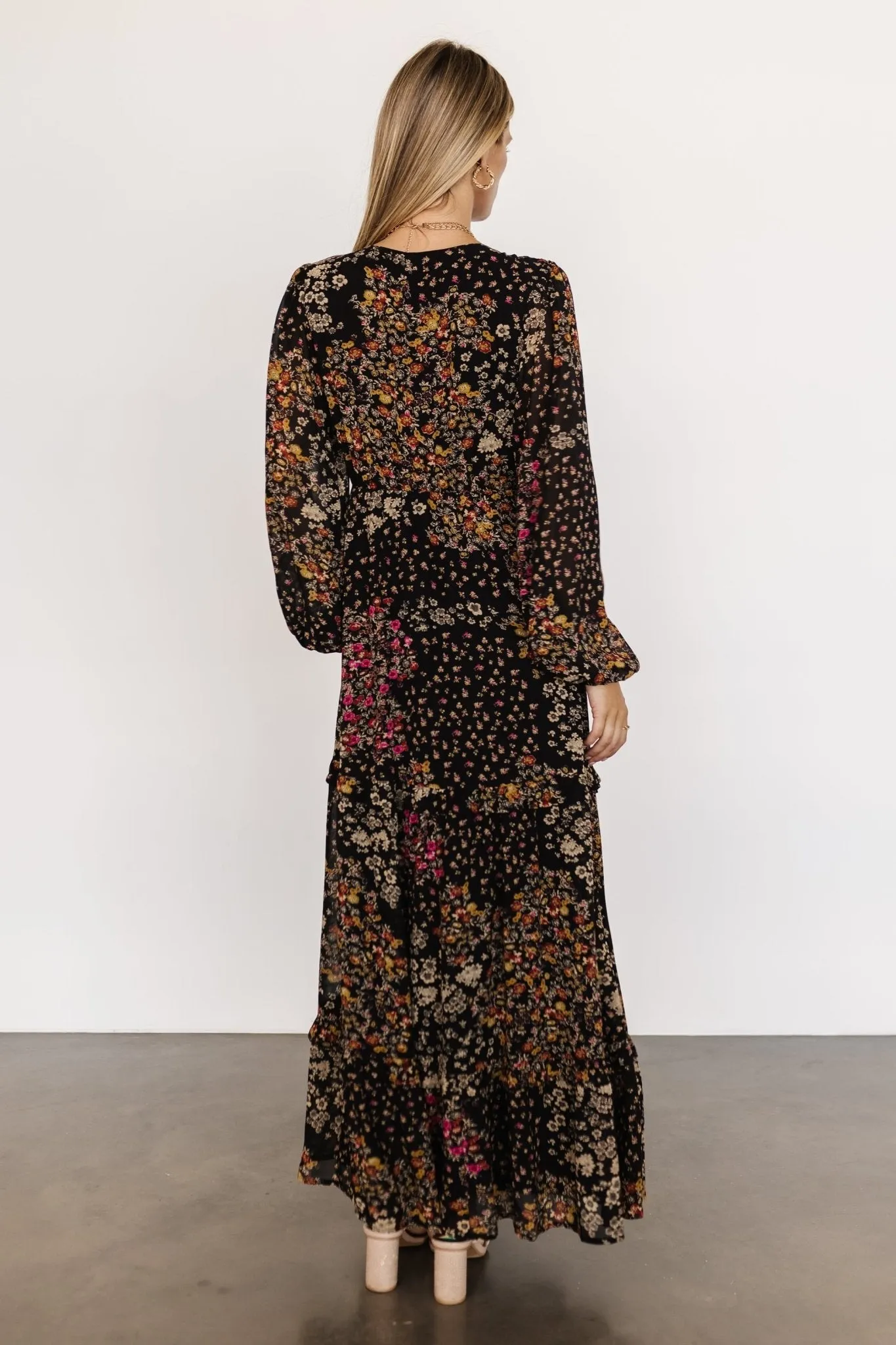 Bowman Deep V Maxi Dress | Black Multi sold by Baltic Born product image thumbnail 5