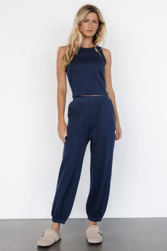 Kellen Tank + Jogger Set | Navy sold by Baltic Born