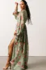 Irene Kimono Maxi Dress | Sage Multi Floral sold by Baltic Born