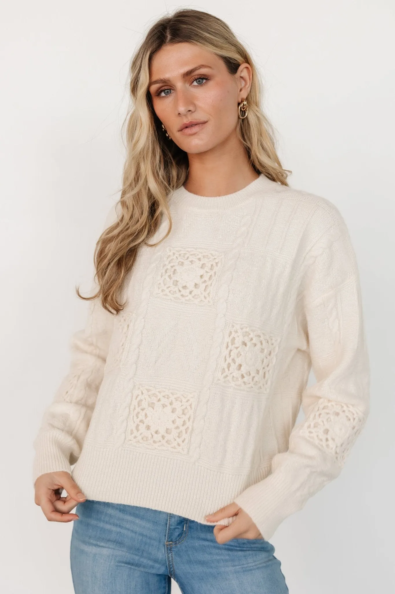 Meadow Knit Sweater | Cream sold by Baltic Born product image thumbnail 4