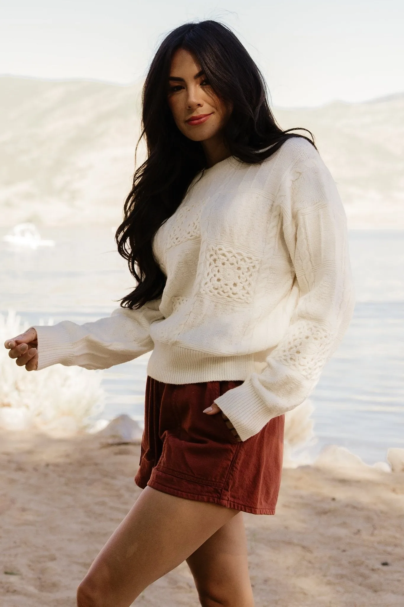 Meadow Knit Sweater | Cream sold by Baltic Born product image thumbnail 3