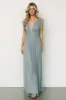 Annika Sequin Mesh Maxi Dress | Slate sold by Baltic Born