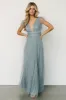 Annika Sequin Mesh Maxi Dress | Slate sold by Baltic Born