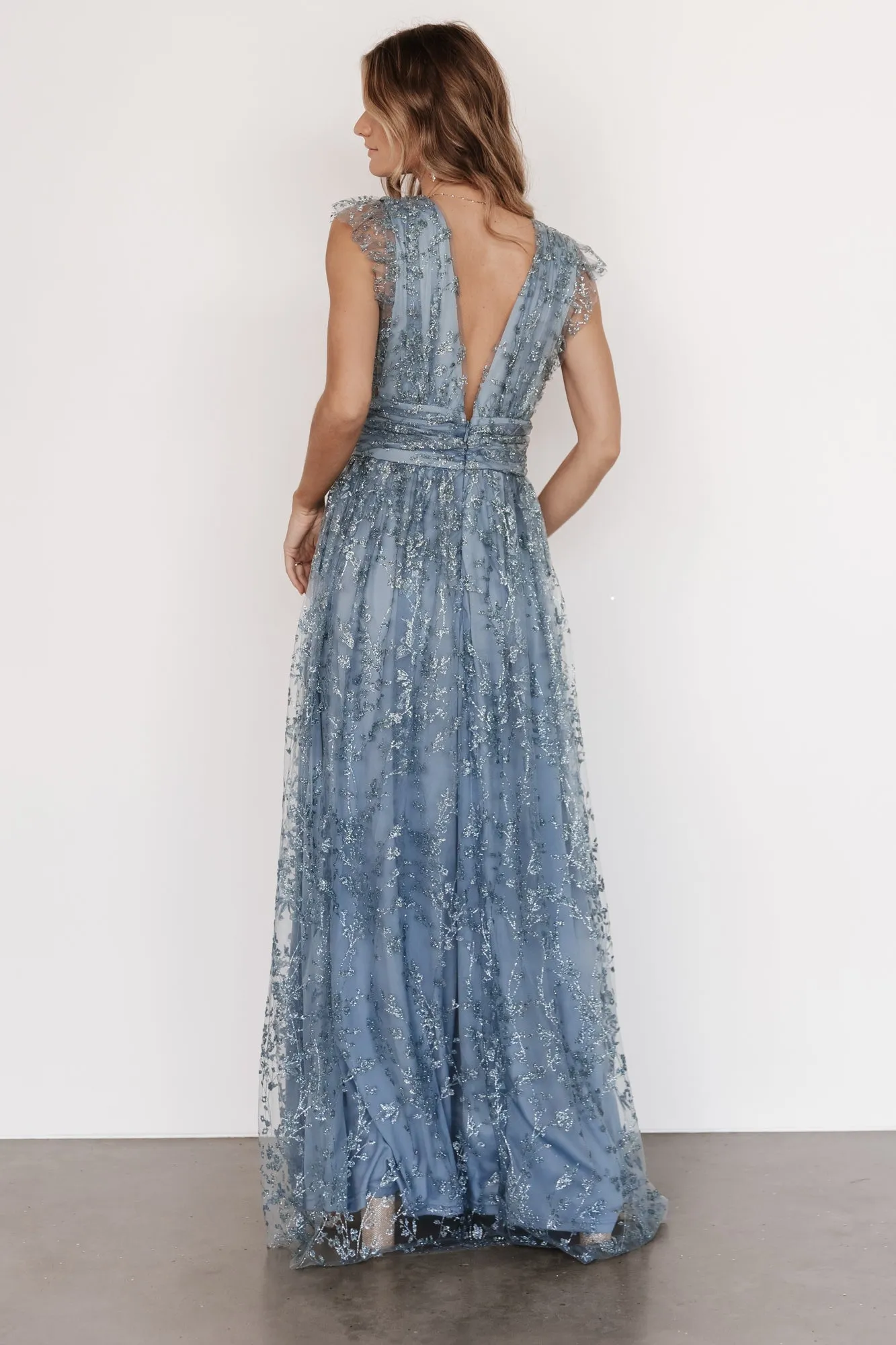 Arlene Shimmer Gown | Winter Blue sold by Baltic Born product image thumbnail 4