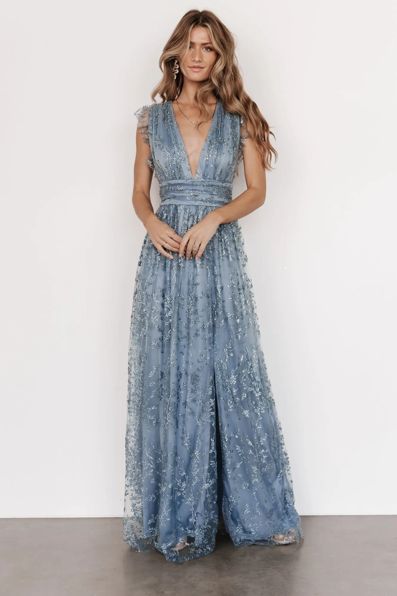Arlene Shimmer Gown | Winter Blue sold by Baltic Born