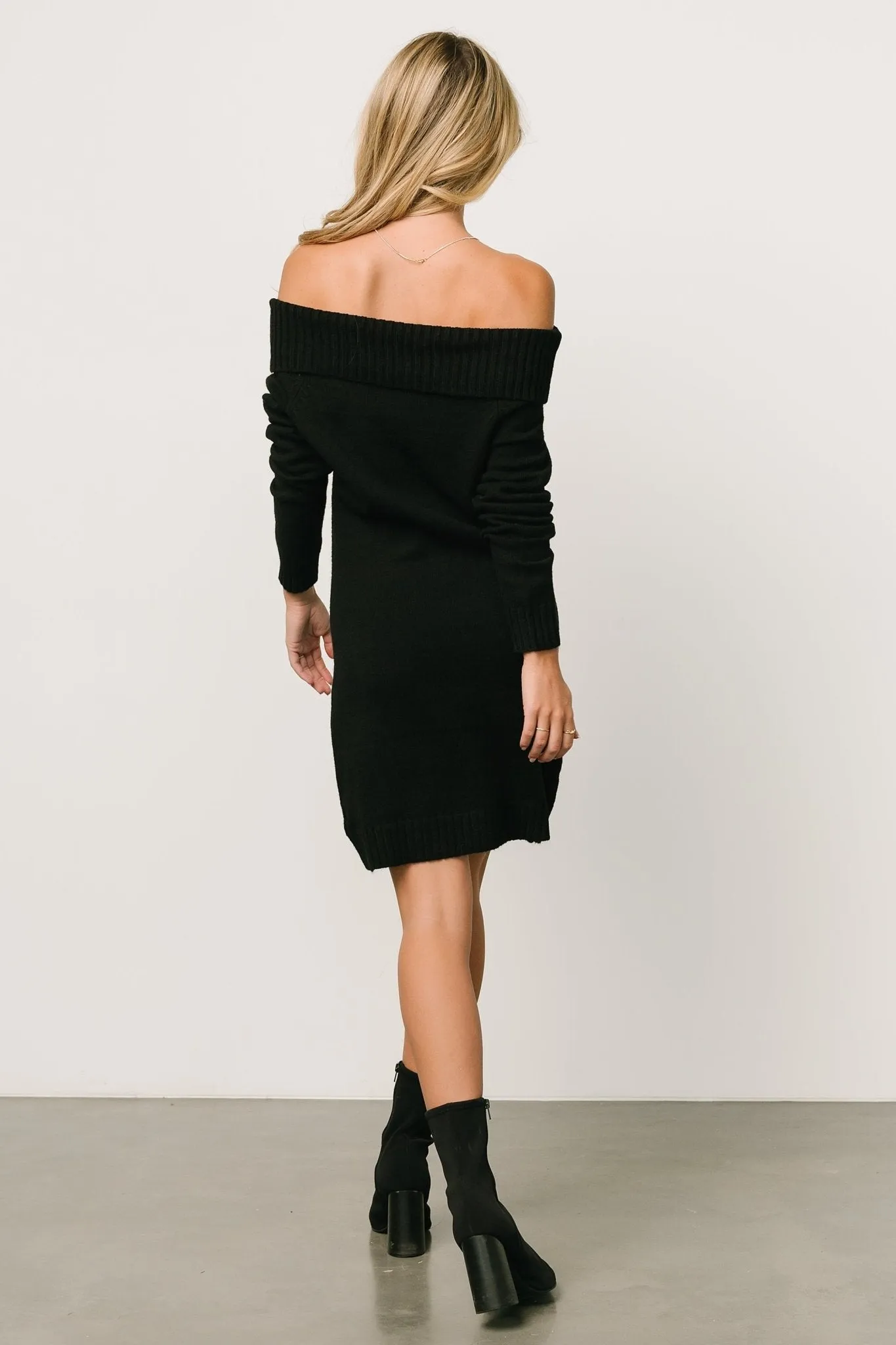 Saga Mini Sweater Dress | Black sold by Baltic Born product image thumbnail 5