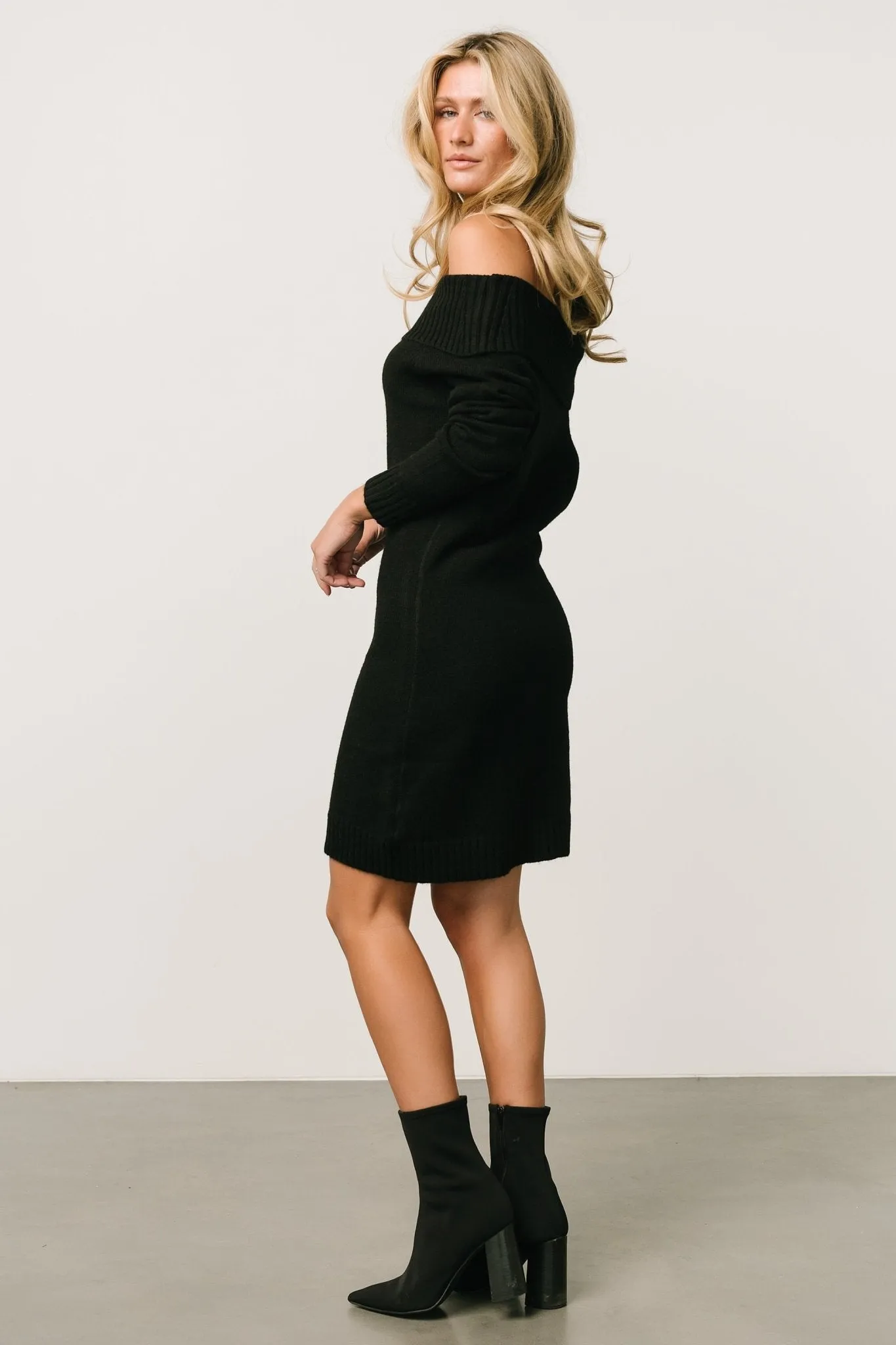 Saga Mini Sweater Dress | Black sold by Baltic Born product image thumbnail 3