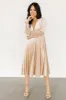 Vega Velvet Midi Dress | Champagne sold by Baltic Born