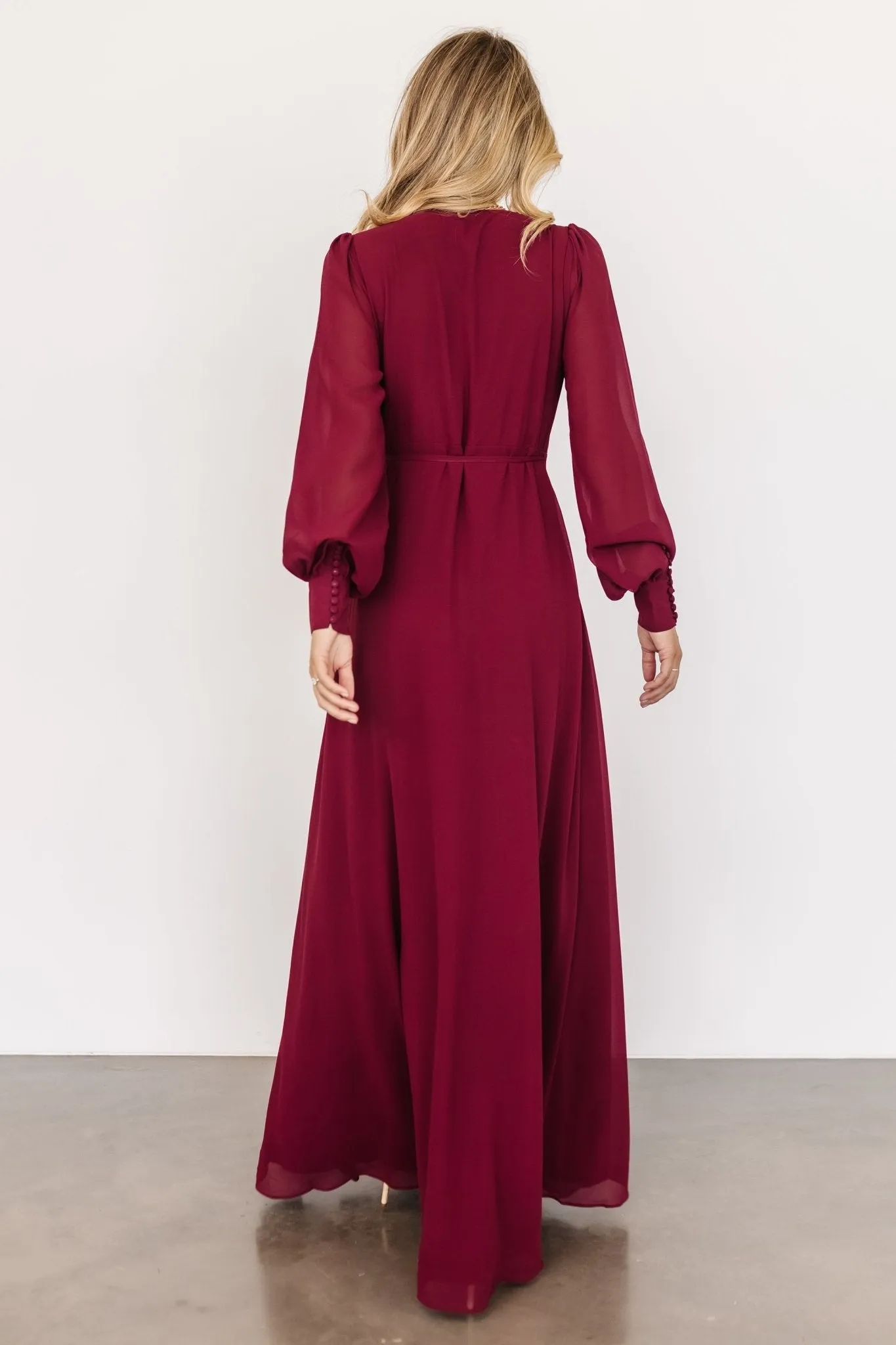 Kelsey Wrap Dress | Wine sold by Baltic Born product image thumbnail 4