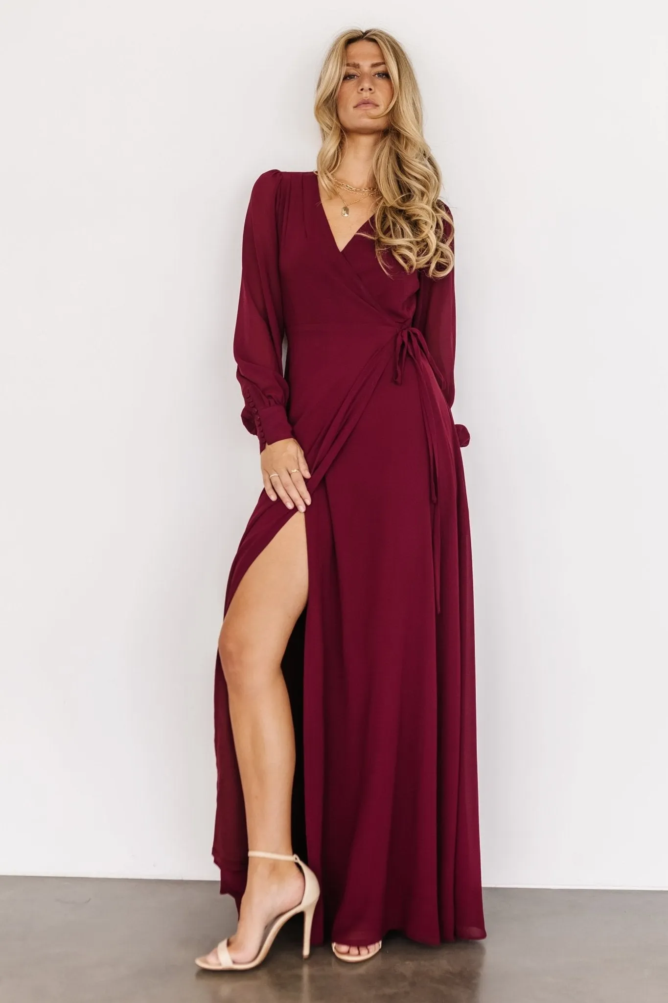 Kelsey Wrap Dress | Wine sold by Baltic Born