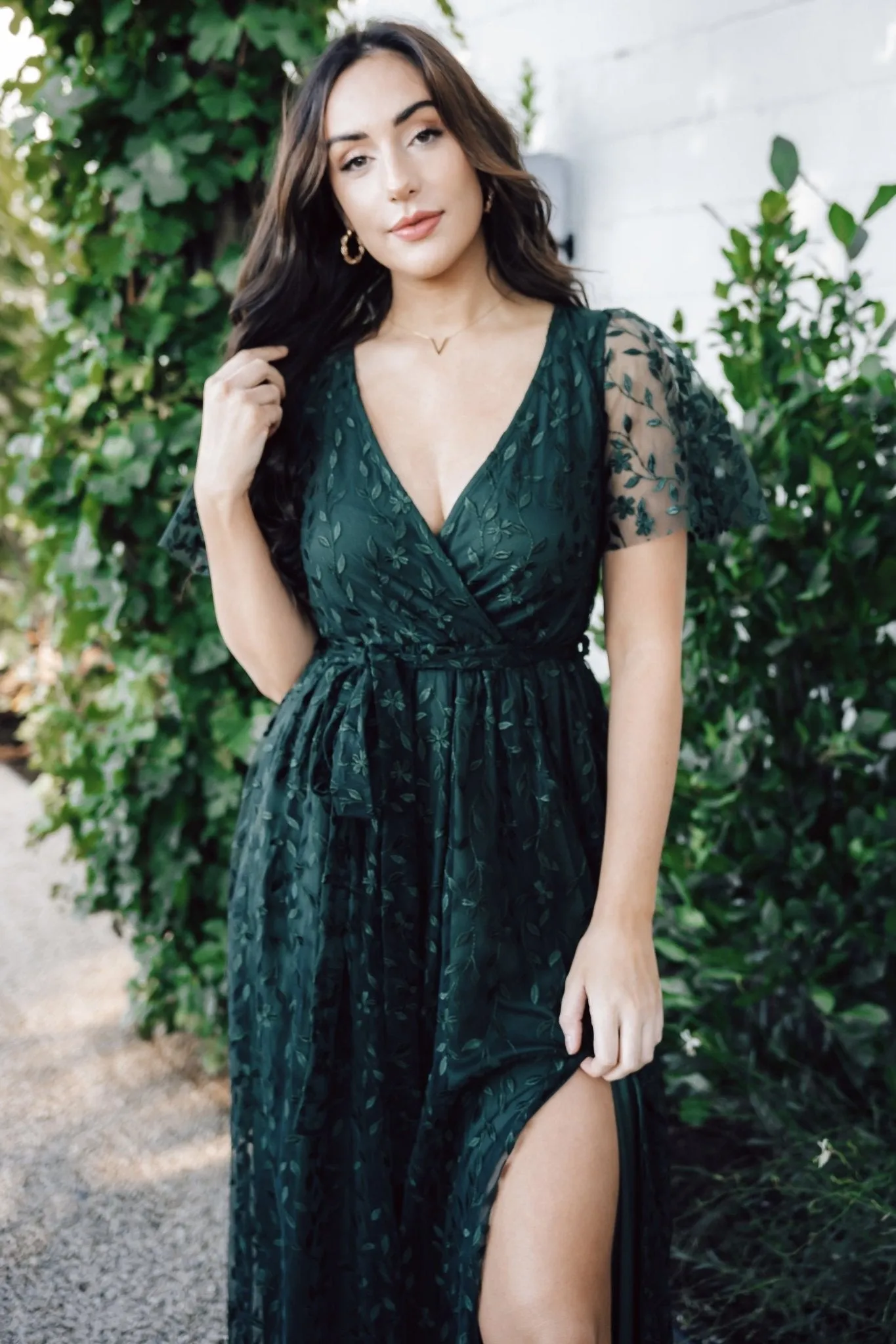 Marseille Embossed Maxi Dress | Green sold by Baltic Born product image thumbnail 2