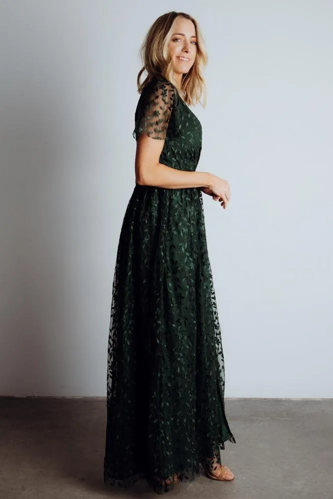 Marseille Embossed Maxi Dress | Green sold by Baltic Born product image thumbnail 5