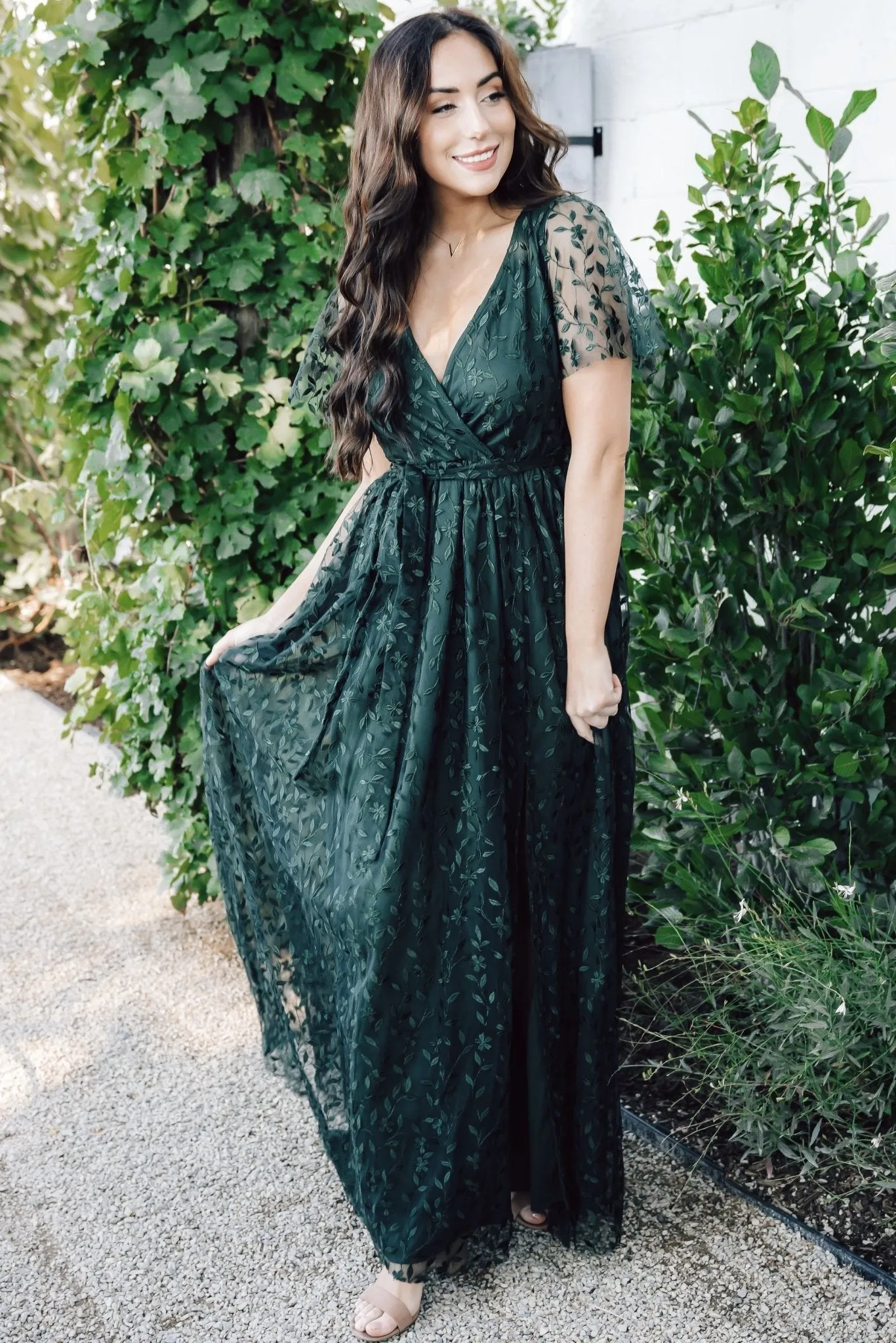Marseille Embossed Maxi Dress | Green sold by Baltic Born