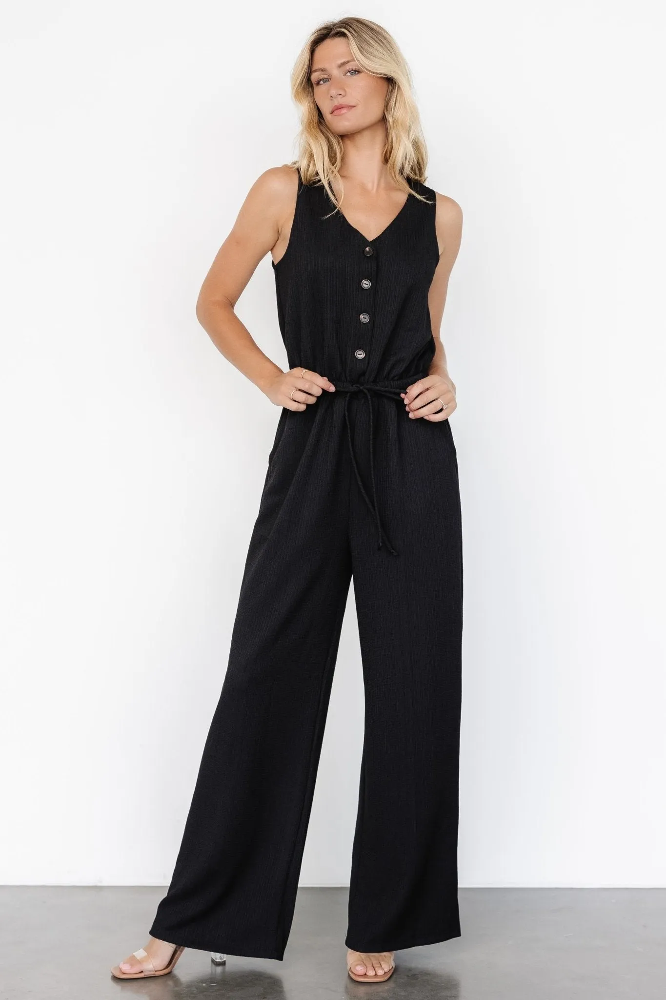 Ziva Tank Jumpsuit | Black sold by Baltic Born