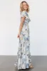 Lynlee Metallic Maxi Dress | Dusty Blue sold by Baltic Born