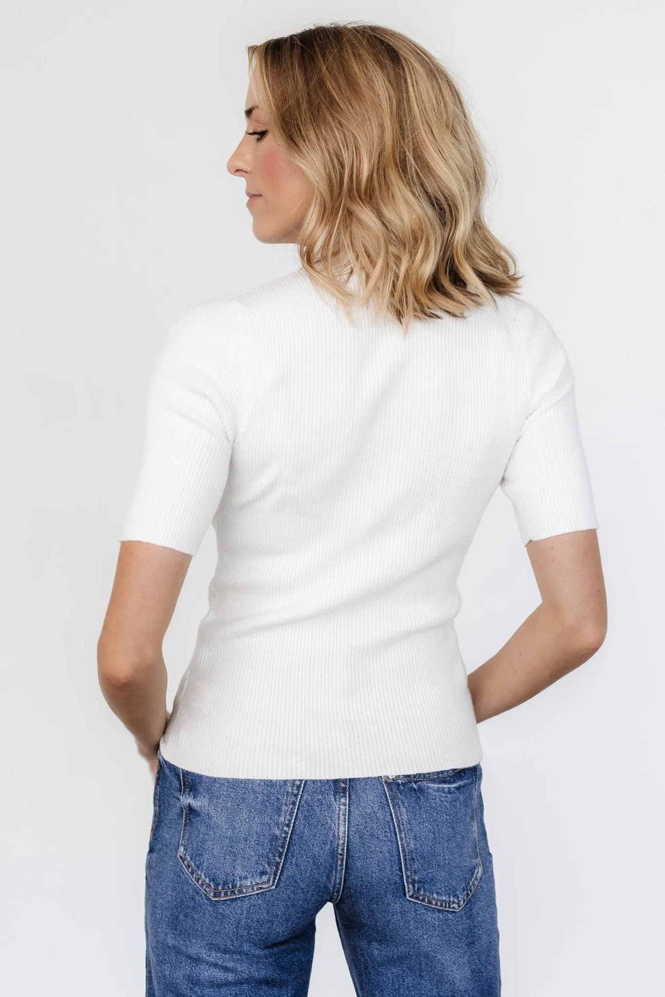 Liel Ribbed Top | Off White sold by Baltic Born product image thumbnail 4