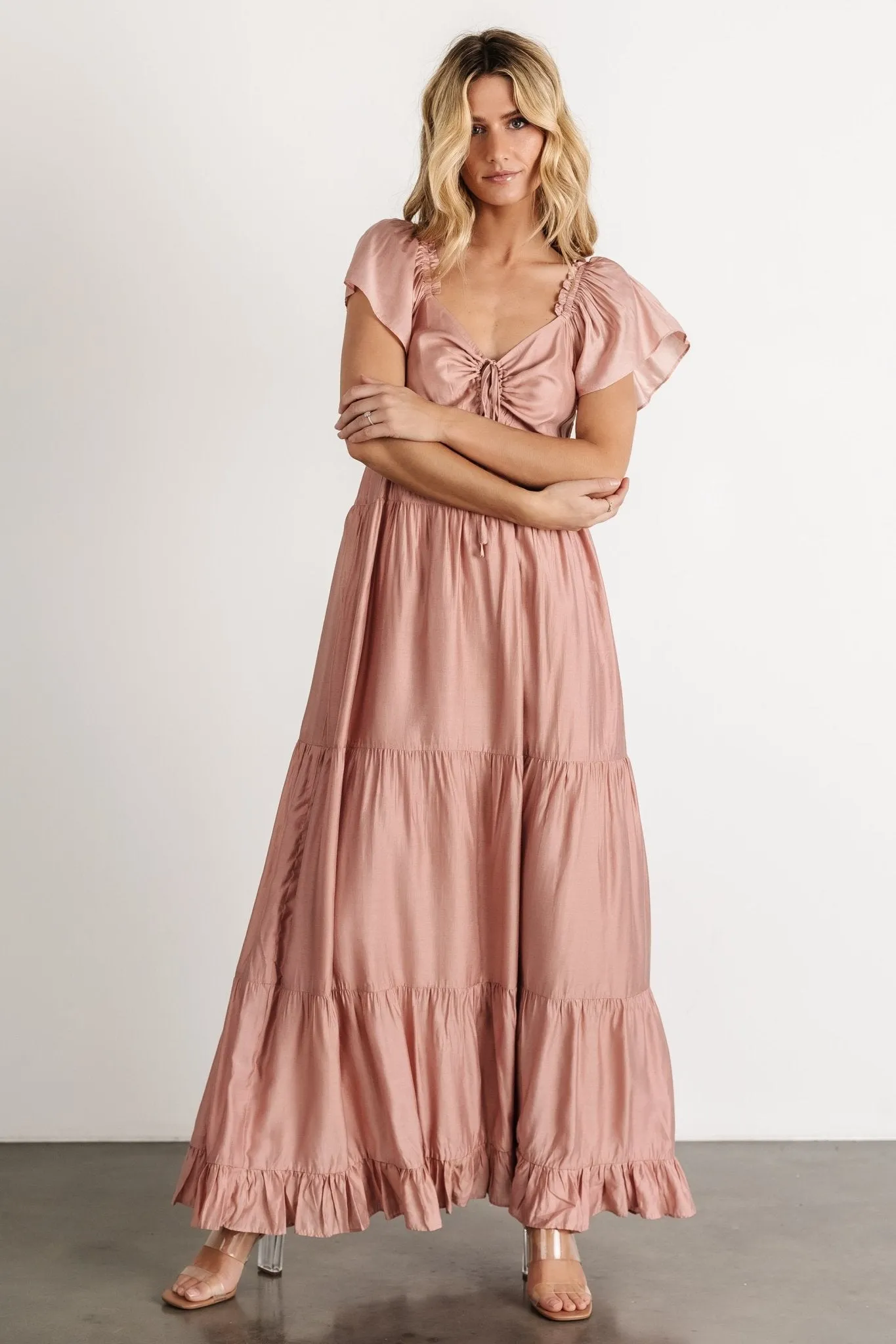 Agatha Maxi Dress | Dusty Mauve sold by Baltic Born product image thumbnail 4