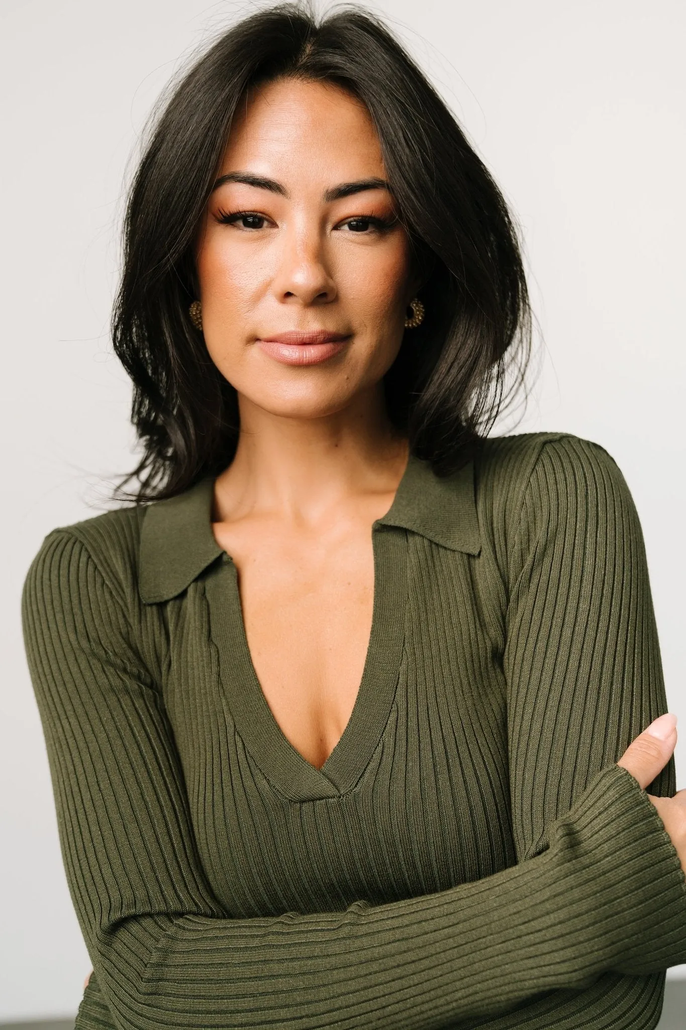 Boston Ribbed Top | Olive sold by Baltic Born product image thumbnail 5