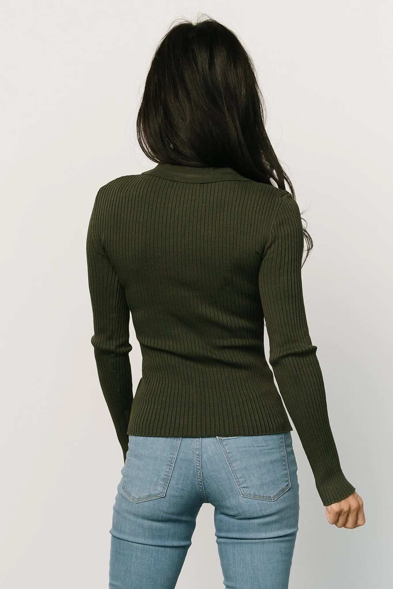 Boston Ribbed Top | Olive sold by Baltic Born product image thumbnail 4