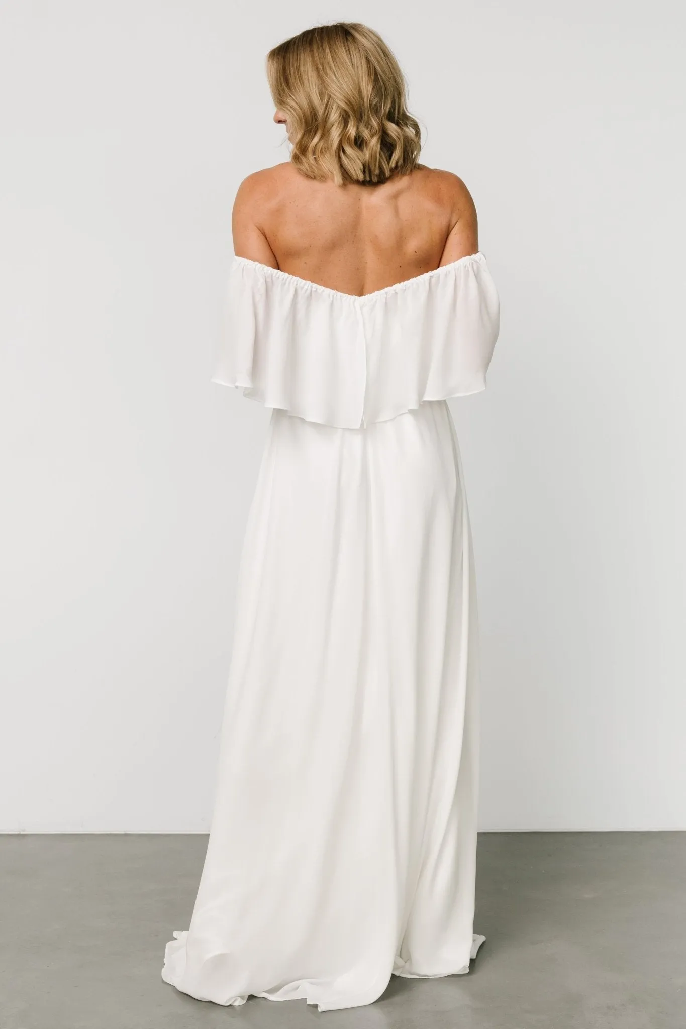 Diana Off Shoulder Maxi Dress | Off White sold by Baltic Born product image thumbnail 5