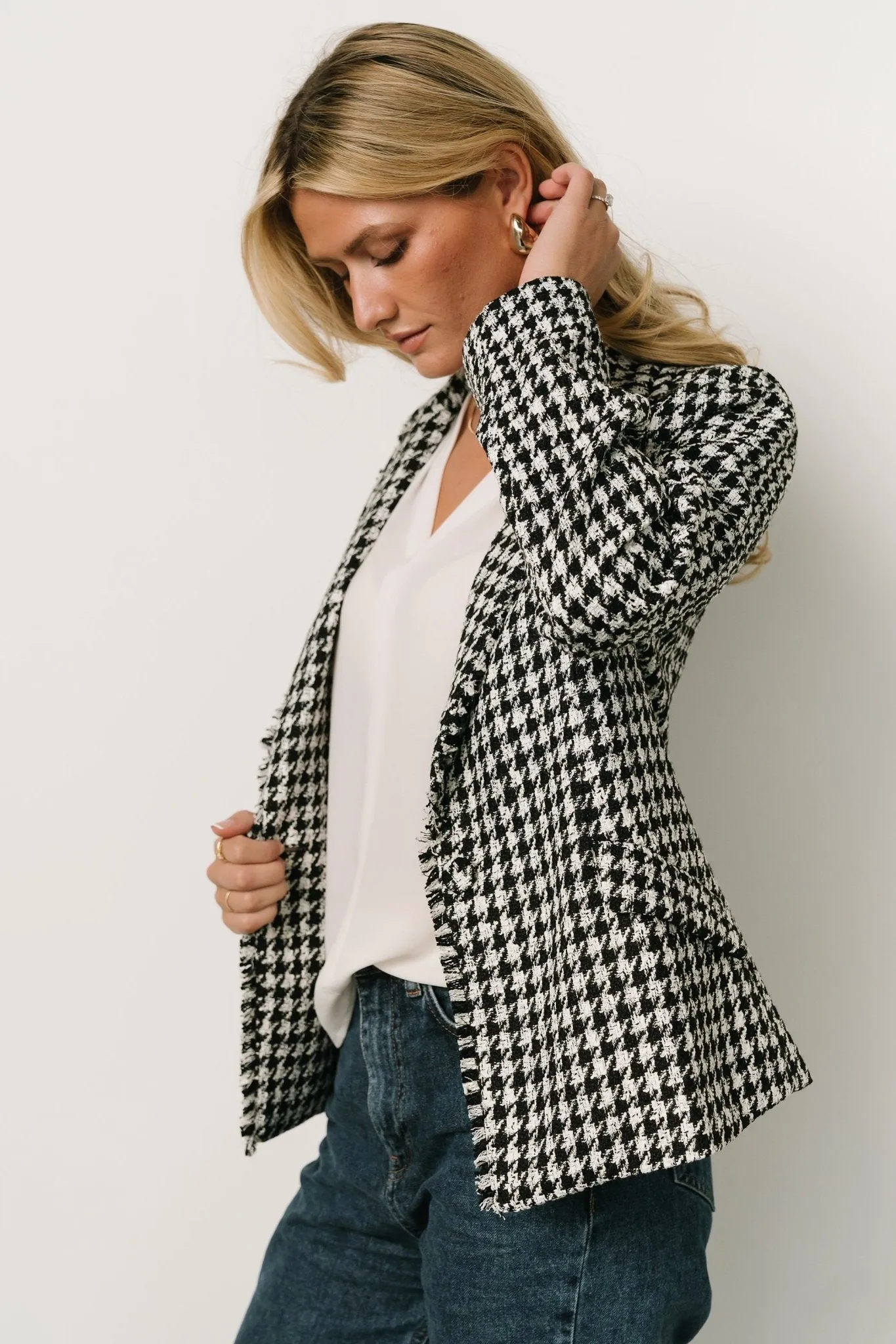 Ginerva Blazer | Black + Ivory sold by Baltic Born product image thumbnail 2