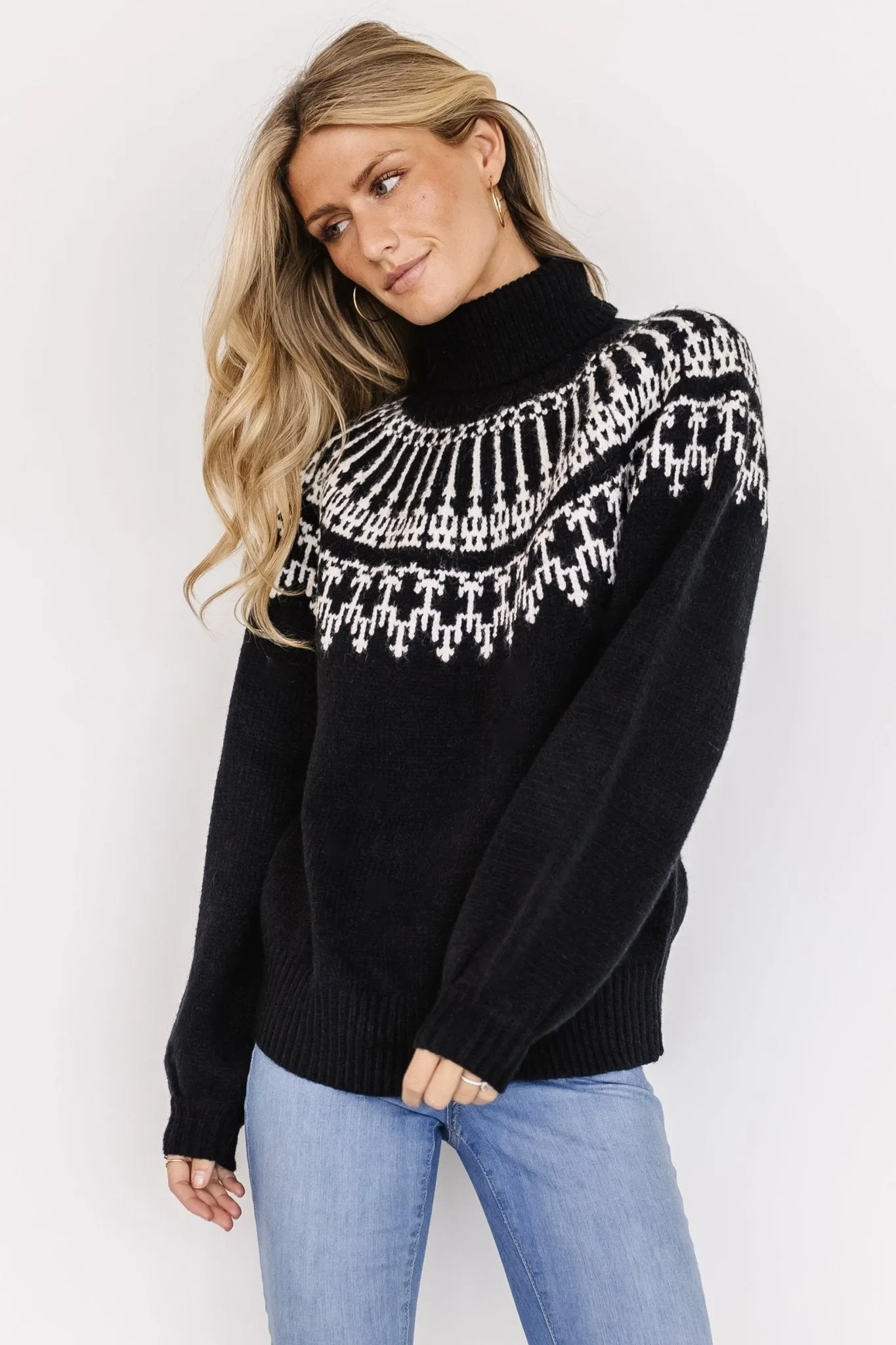 Evanston Turtleneck Sweater | Black sold by Baltic Born